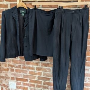 Vintage 90's Lauren Ralph Lauren Pinstripe Suit Set